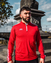 Load image into Gallery viewer, Adult Half Zip Red Top