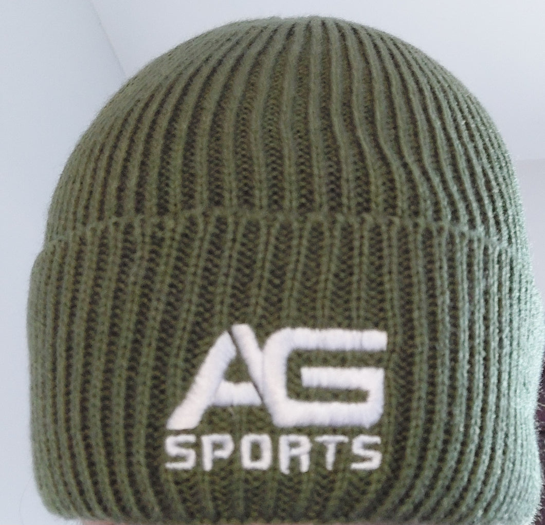 DARK GREEN WOOLIE HAT