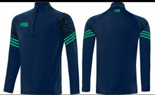 Load image into Gallery viewer, Adult Navy/Green Half Zip-Zipped pockets
