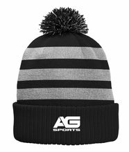 Load image into Gallery viewer, Bobble Hat Grey/Black
