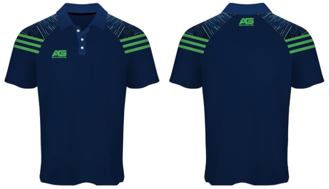 Adult Navy/Green Polo-Shirt