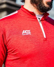 Load image into Gallery viewer, Adult Half Zip Red Top
